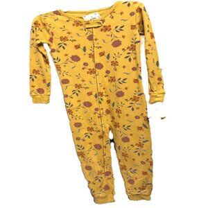 girls sleep jumper yellow with flowers size 4t brand new